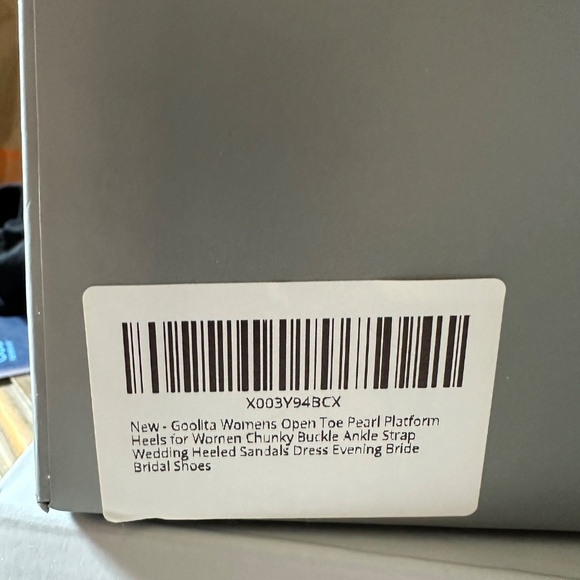 Goolita White Pearl Embellished Open Toe Heels - Picture 8 of 17